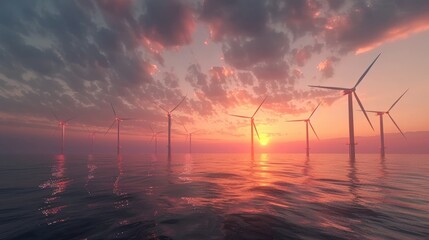 Wind Turbines at dawn