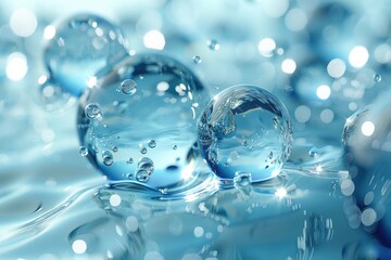 Wall Mural - water bubble texture professional photography