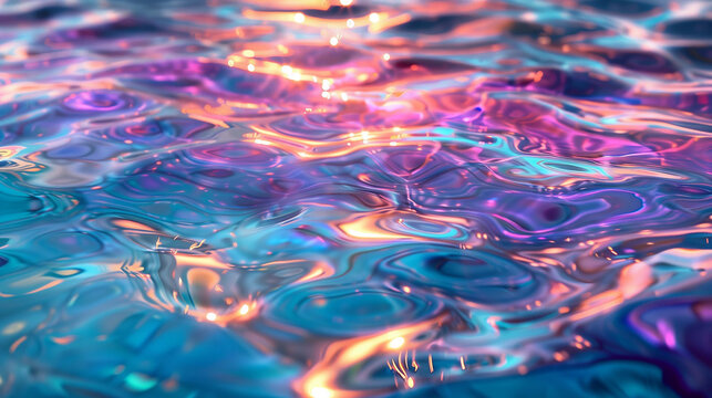 Reflections of light on the ocean's surface create a sparkling, ethereal effect
