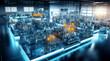 © bornmedia - Smart modern factory automation using advanced machines, industrial 4.0 manufacturing process