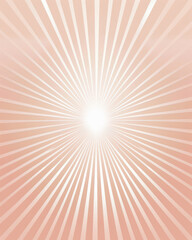 Sticker - A soft sunburst abstract background with radial lines in peach and beige, creating a warm and elegant design.