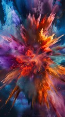 Wall Mural - Cosmic explosion of vibrant colors