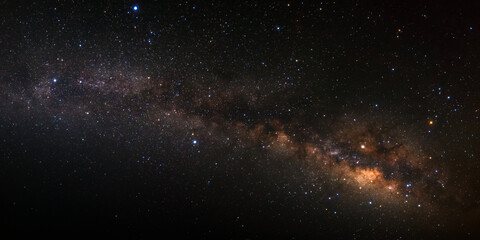Wall Mural - panorama milky way galaxy with stars and space dust in the universe