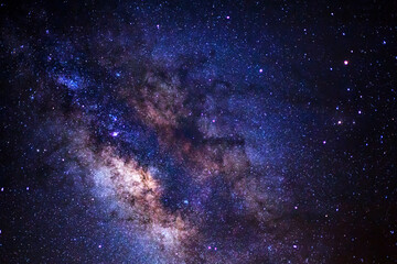 Wall Mural - the center of milky way galaxy with stars and space dust in the universe