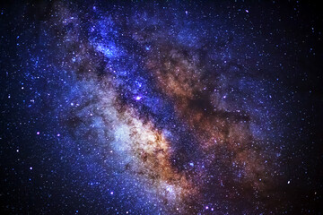 Wall Mural - the center of milky way galaxy with stars and space dust in the universe