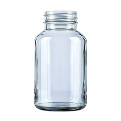 glass liter jar for liquidsisolated on white background