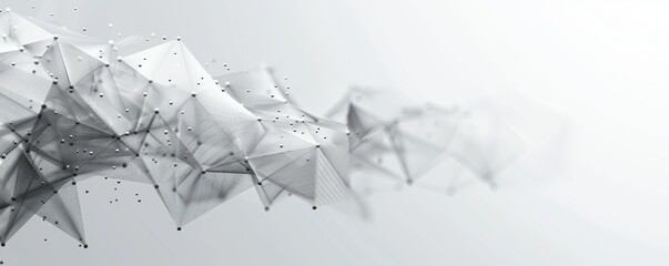 Abstract grey dynamic network background vector illustration.