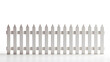 © Oksana - White picket wooden fence outdoors isolated on white background