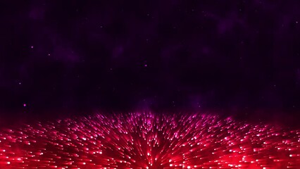 Wall Mural - red particles game background animation, seamless loop. 4k video