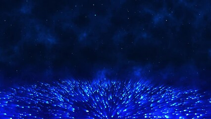 Wall Mural - Modern blue sky background, galaxy background animation, seamless loop. 4k video