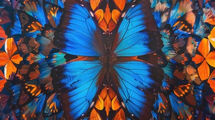 Butterflies color texture. Generative AI