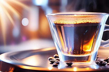 Coffee extraction, espresso, barista, pretty glass cup, coffee extracted with smoke, coffee bean roasting, coffee tree, coffee fruit, cafe latte, Americano, coffee,