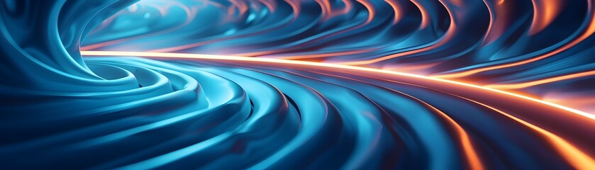 Wall Mural - dynamic neon swirls create futuristic backdrop for product display