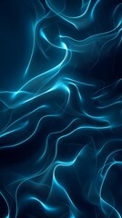 Wall Mural - mesmerizing neon waves in a smooth futuristic presentation space