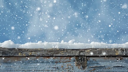 Wall Mural - Plank snow sky winter. Generative AI