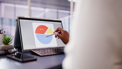 Poster - Innovative African American Data Analyst Maximizing Business Performance Through Data Analytics on Laptop