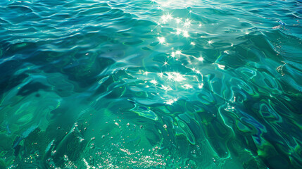 Wall Mural - Sunlight reflecting on clear ocean water in Catalina Island