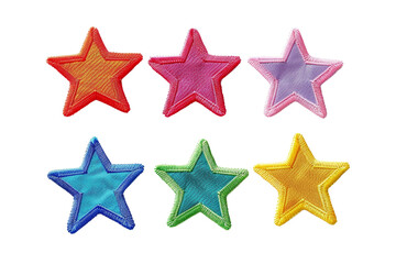 colorful star shapes in a variety of vibrant colors. perfect for decorations, crafts, or educational