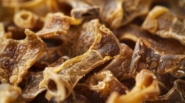 Close up of dehydrated canine snacks