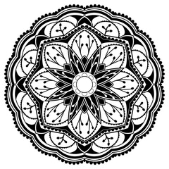 Sticker - Black arabesque patterned design element transparent png