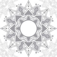 Sticker - Gray arabesque design element transparent png