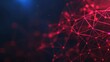 © ALEXSTUDIO - Red abstract plexus network design with lens flare on a dark background