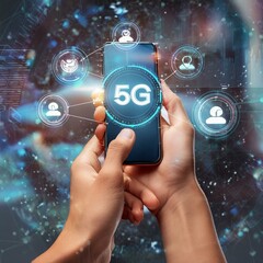 Wall Mural - 5G, technology, connection, cyberspace, global, network, digital, speed, web, connect, smart, mobile, wireless, phone, information, smartphone, internet, service, signal, system, tech, access, cellula