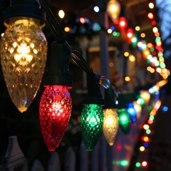 Multiple Lights Illuminating a Fence