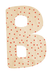 Wall Mural - Letter B png cute paper cut alphabet, transparent background