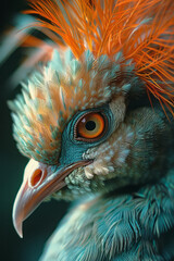 Aufkleber - Gentle green feathers outlining a pastel yellow center,