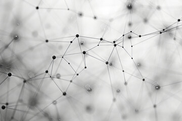 Poster - Digital network pattern with nodes and connections mimicking electronic circuitry,