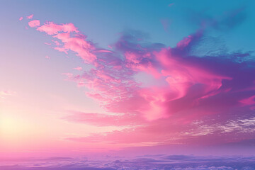 Poster - Soft vector gradient blending from lavender to pale pink, ideal for serene and cohesive banner designs,