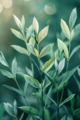 Poster - Gradient background transitioning from light green to soft blue, creating a soothing and balanced effect for layouts,