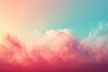 Aufkleber - Smooth gradient blending from pastel pink to mint green, ideal for tranquil and cohesive banner designs,