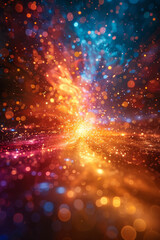 Leinwandbilder - Abstract explosion of light with radiant and vibrant colors,