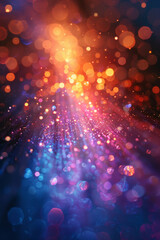 Fototapete - Abstract illumination with an explosive burst of multicolored light,