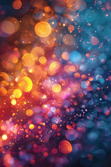 Poster - Abstract explosion of light with vibrant and radiant colors,