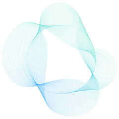 Poster - PNG abstract green blue wireframe shape, digital element, transparent background