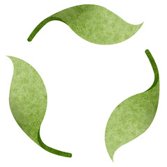 Wall Mural - Png green recycling symbol design element