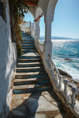 Sticker - Treppe, Griechenland, Santorin