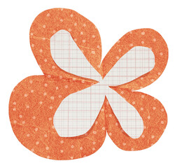 Canvas Print - Flower png cute paper cut icon, transparent background