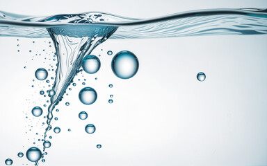 Poster - water air bubbles background