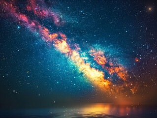 incredibly beautiful milky way with stars, summer