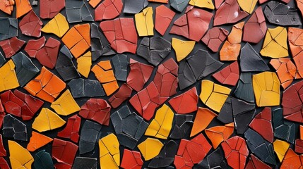 Design a mosaic paper texture with tiny, irregularly shaped pieces, creating a dynamic and visually interesting background.