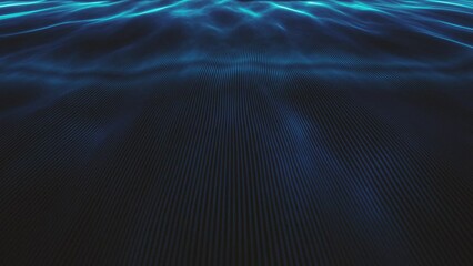 Wall Mural - Abstract Digital Ocean Surface Background/ Animation of an abstract background with quiet digital ocean surface waving slowly