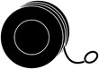 © blacksilhouette - play illustration toy silhouette rope logo game icon yoyo outline spin string round loop yo-yo circle child plastic yo shape children sport childhood for vector graphic background