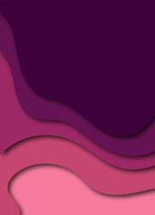 Poster - Multi layers purple texture 3D papercut layers in gradient vector banner. Abstract paper cut art background design for website template. Eps 10