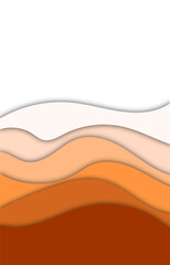 Poster - Abstract background design with orange paper cut shapes. Paper cut template design for banners, posters, presentations, and invitations. vector template. Eps10