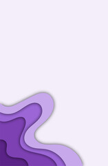 Poster - Multi layers purple color texture 3D paper cut layers in gradient vector banner. Abstract paper cut art background design for website template. 