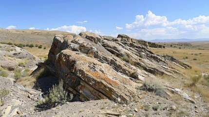 Wall Mural - in areas prone to katabatic winds unique rock formations are carved out by the constant flow of air 
